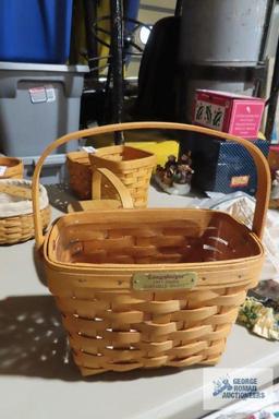 Longaberger kiddie purse and 1995 Hartville basket