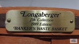 Longaberger banker's wastebasket