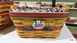 Longaberger 2000 red and blue crisscross baskets