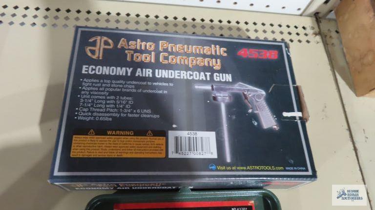 Astro...Pneumatic Tool Company...undercoat gun and Triumph socket wrench set