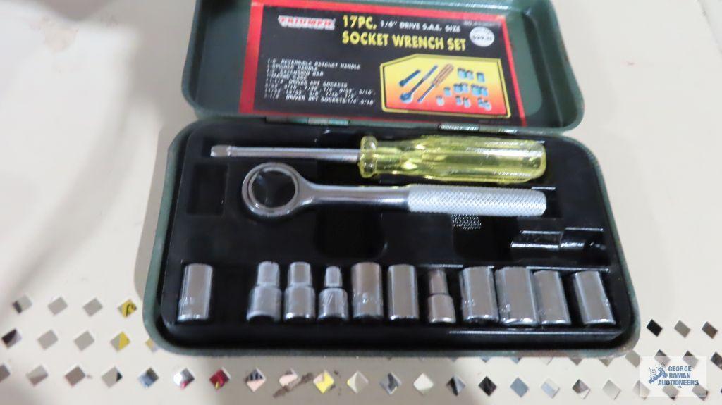 Astro...Pneumatic Tool Company...undercoat gun and Triumph socket wrench set