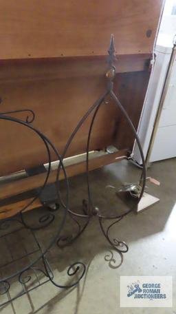 Metal plant stand and hanging plant stand