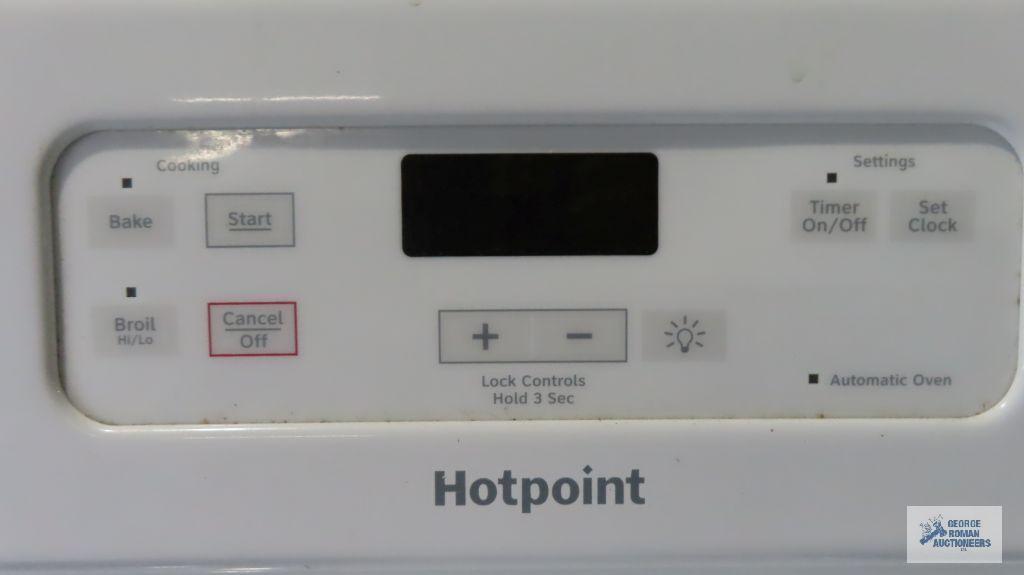 Hotpoint four...burner electric stove, model number RBS360DM2WW