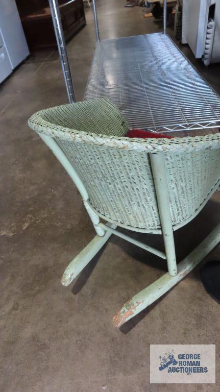 Child's vintage wicker rocking chair