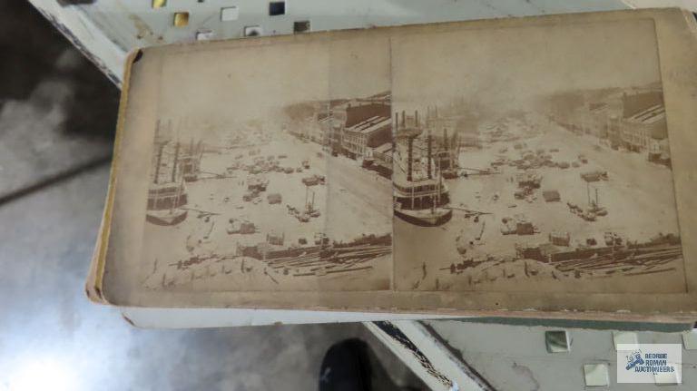 Antique Keystone View Company stereoscope with viewing cards