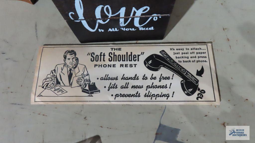 McCune and Company soft shoulder phone rest and love is all you need photo holder