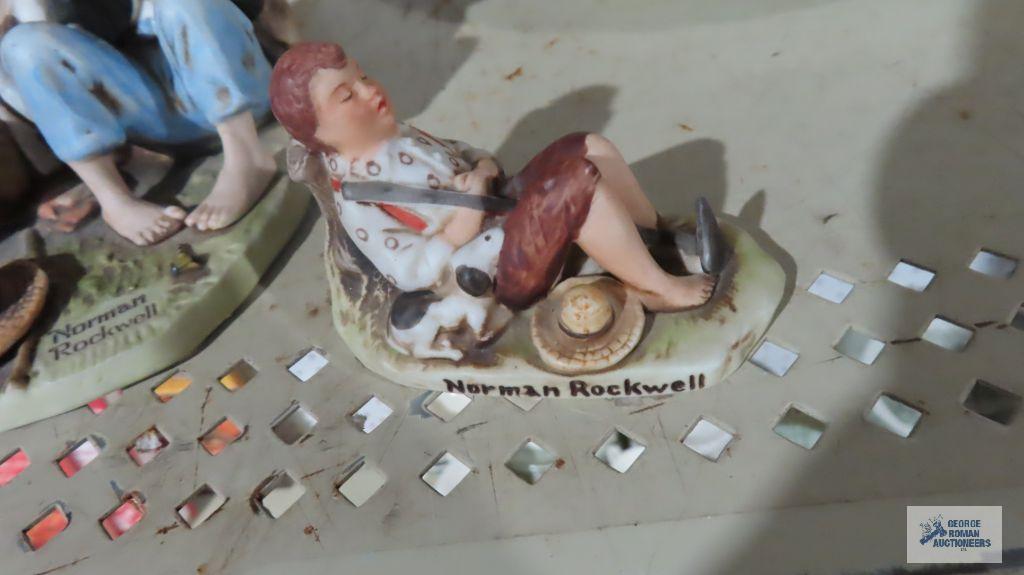 Three Norman Rockwell figurines