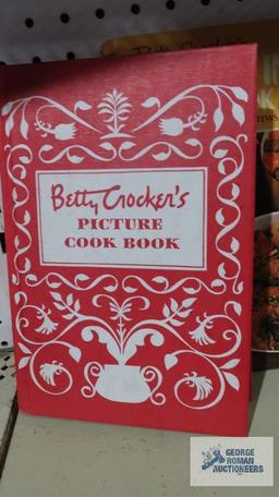 Two Betty Crocker cookbooks and Campbell cookbook