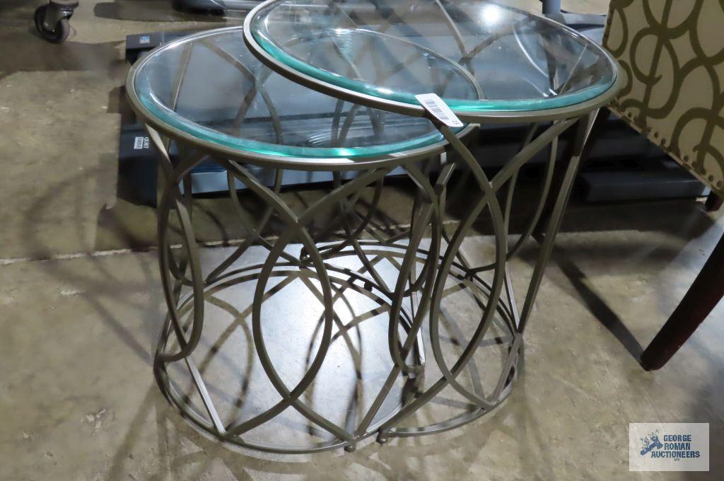 Glass top end tables