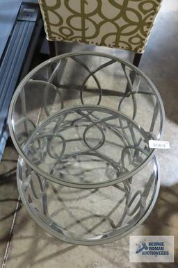 Glass top end tables