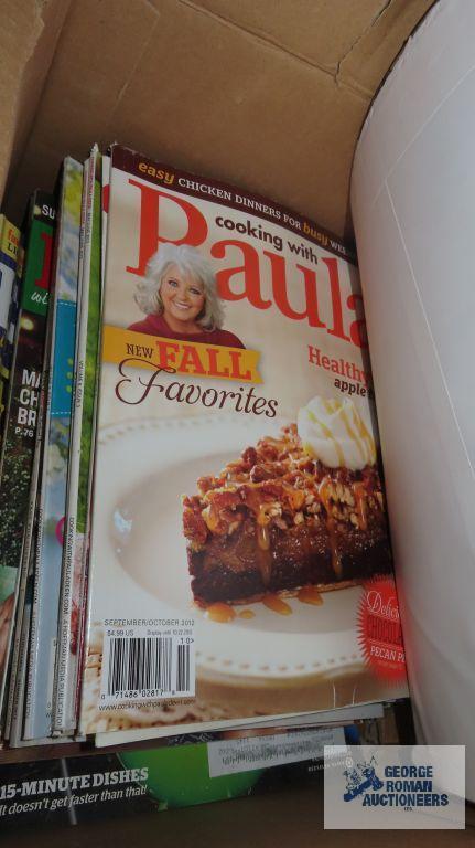 Assorted magazines and cookbooks