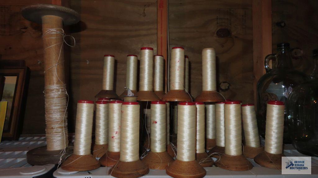 lot of vintage spools