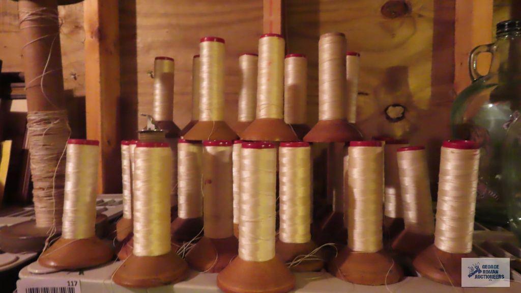 lot of vintage spools