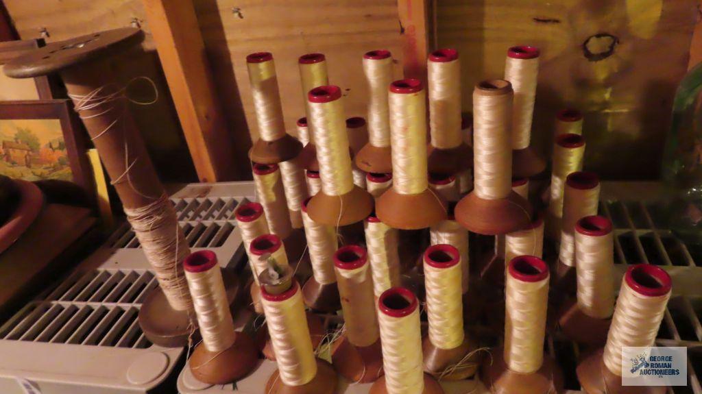 lot of vintage spools