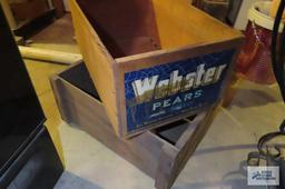 lot of vintage wooden crates