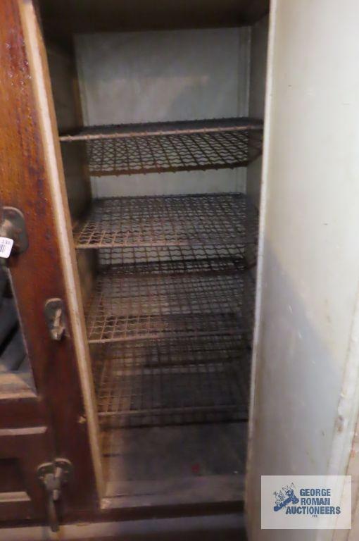 Herrick Refrigerator Company antique icebox, Waterloo, Iowa. in basement. Very heavy, bring