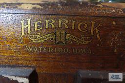 Herrick Refrigerator Company antique icebox, Waterloo, Iowa. in basement. Very heavy, bring