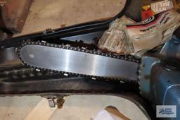 vintage Homelite 150 automatic chainsaw with accessories and manual