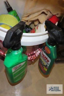 lot of Car Care items with bucket