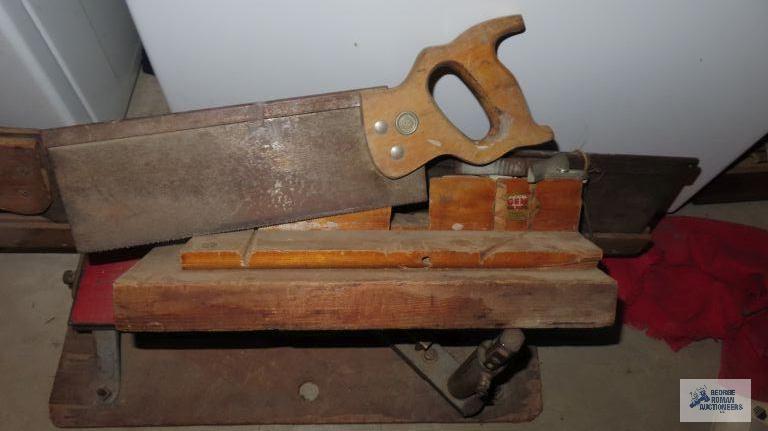 vintage miter boxes and saws