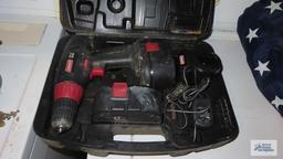 Coleman 19.2 volt drill with two batteries, charger and case