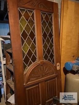 Leaded glass style exterior door, 36x80