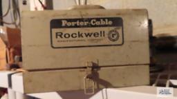 vintage Porter-Cable model 100M router and Porter-Cable model 167 power block plane with case and