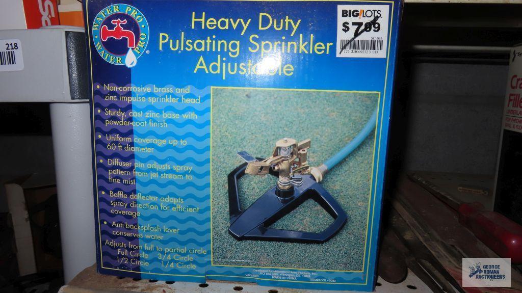 heavy duty pulsating sprinkler, mulch monster, hardware, files,...and etc