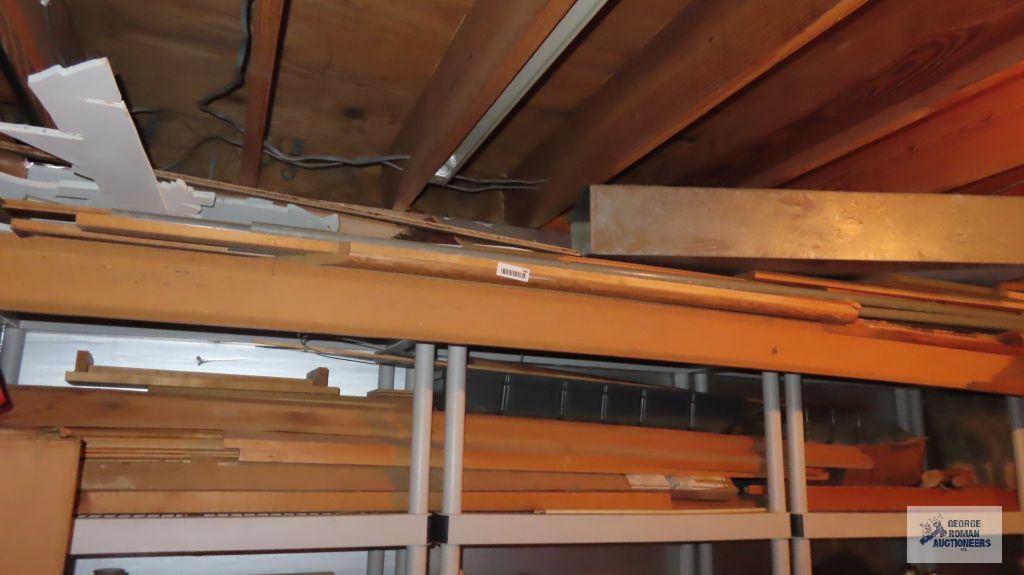 large lot of lumber, PVC pipe and ductwork