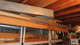 large lot of lumber, PVC pipe and ductwork