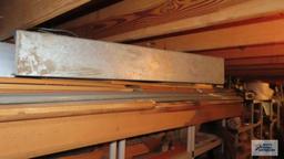 large lot of lumber, PVC pipe and ductwork