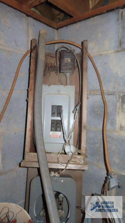 electrical panel with meter panel and copper wire