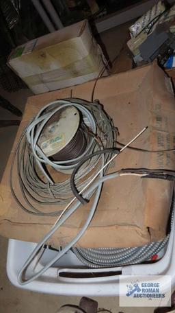 lot of copper wire and etc with basket