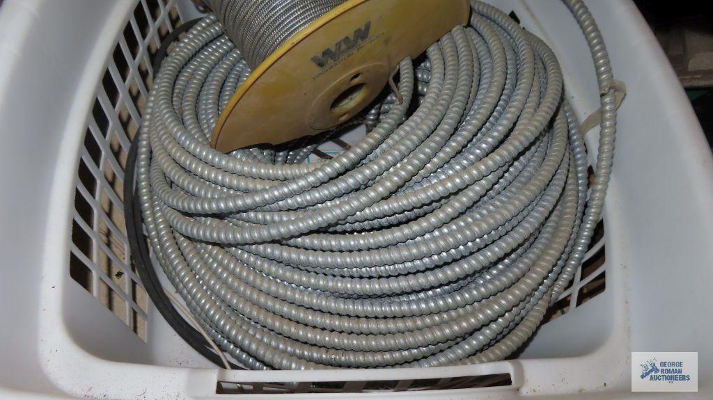 lot of copper wire and etc with basket