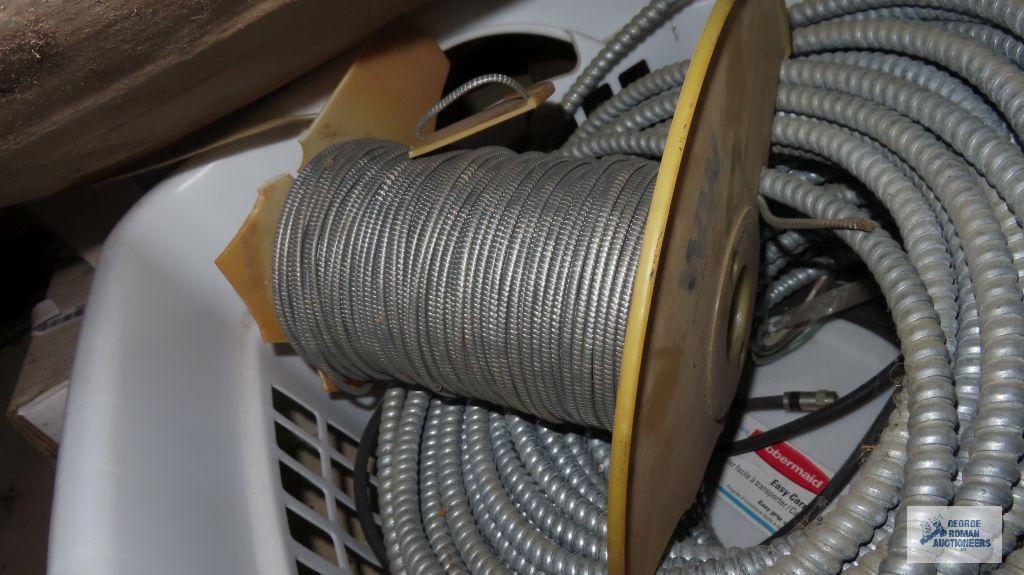 lot of copper wire and etc with basket