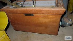 Oak homemade toilet tank