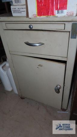 two drawer legal size filing cabinet and metal cabinet with door