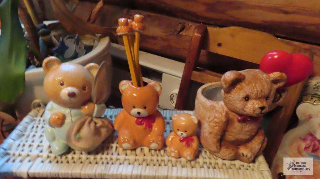 Bear...figurines. Containers. Mugs. Decor.