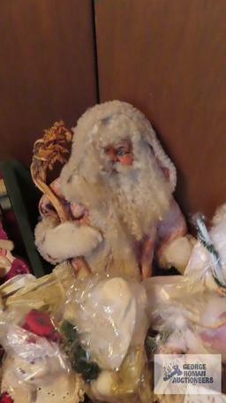 Assorted plush, ceramic, wooden, Christmas characters