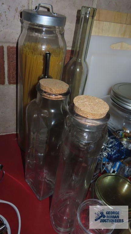 Lot of glass containers