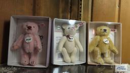 Three Steiff miniature bears