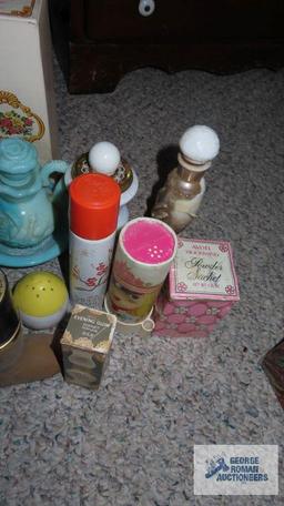 Assorted Avon bottles and items