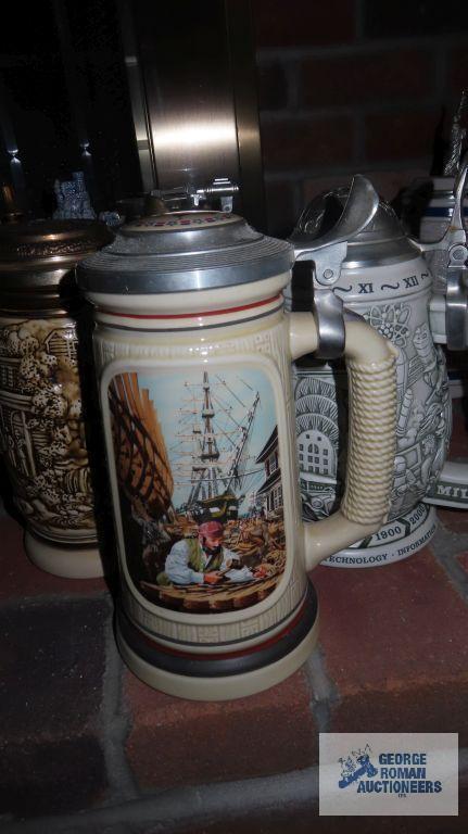 Three Avon steins