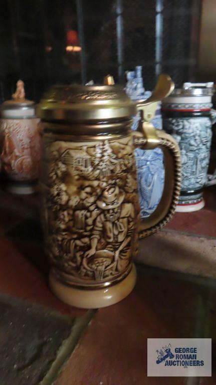 Three Avon steins