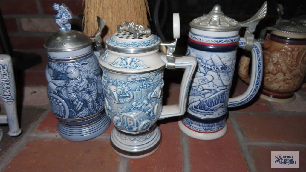 Three Avon steins