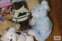 Variety of plush bears and other animals