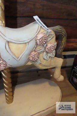Wood carved carousel horse