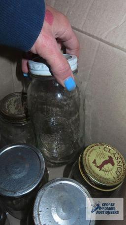 lot of assorted jars