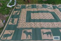 Outdoor area rug approximately 8x12