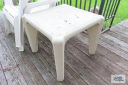 Plastic outdoor lawn furniture